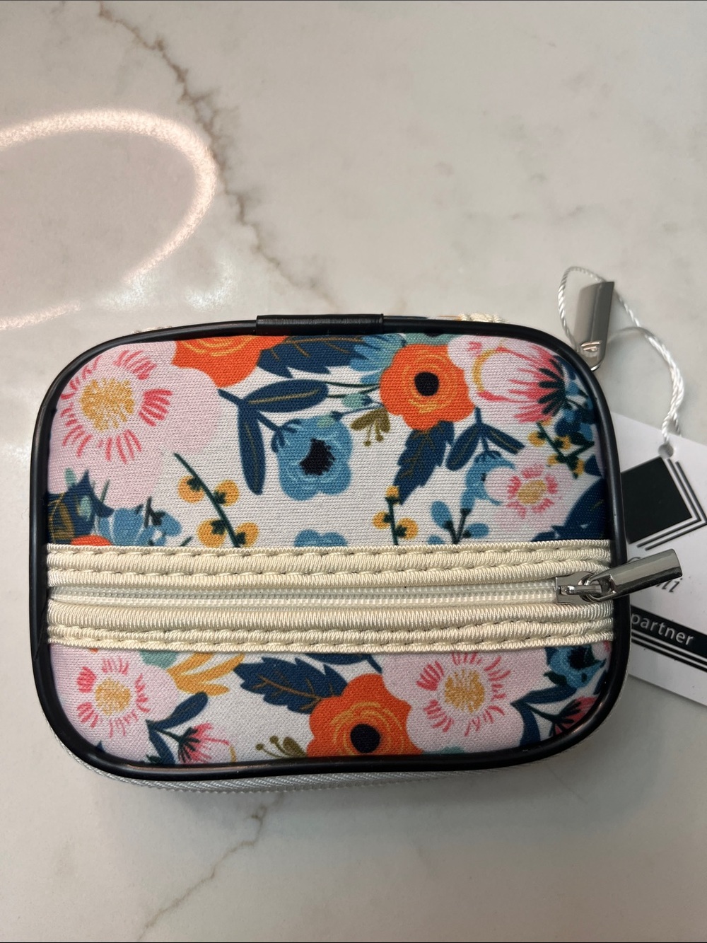 Small Purse Floral Cosmetic Jewelry Bag or Pill Case